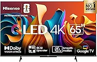 Hisense Smart TV UHD 4K QLED 65" Polegadas 65Q6N Google TV com HDR10+, Dolby Atmos, Sports Mode, Game Mode Plus e Compatível com Alexa