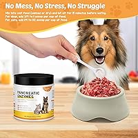 Vista 5 de Enzimas pancreáticas para perros (8.8 onzas) Fórmula de pancreatina 10x Enzimas digestivas para perros con EPI Ayuda a restaurar