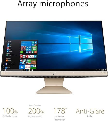 Miniatura 6 de ASUS All-in-One Desktop PC, 23.8” FHD Anti-Glare Display, Intel Pentium Gold 7505 Processor, 8GB DDR4 RAM, 512GB PCIe SSD, Windows 10 Home,