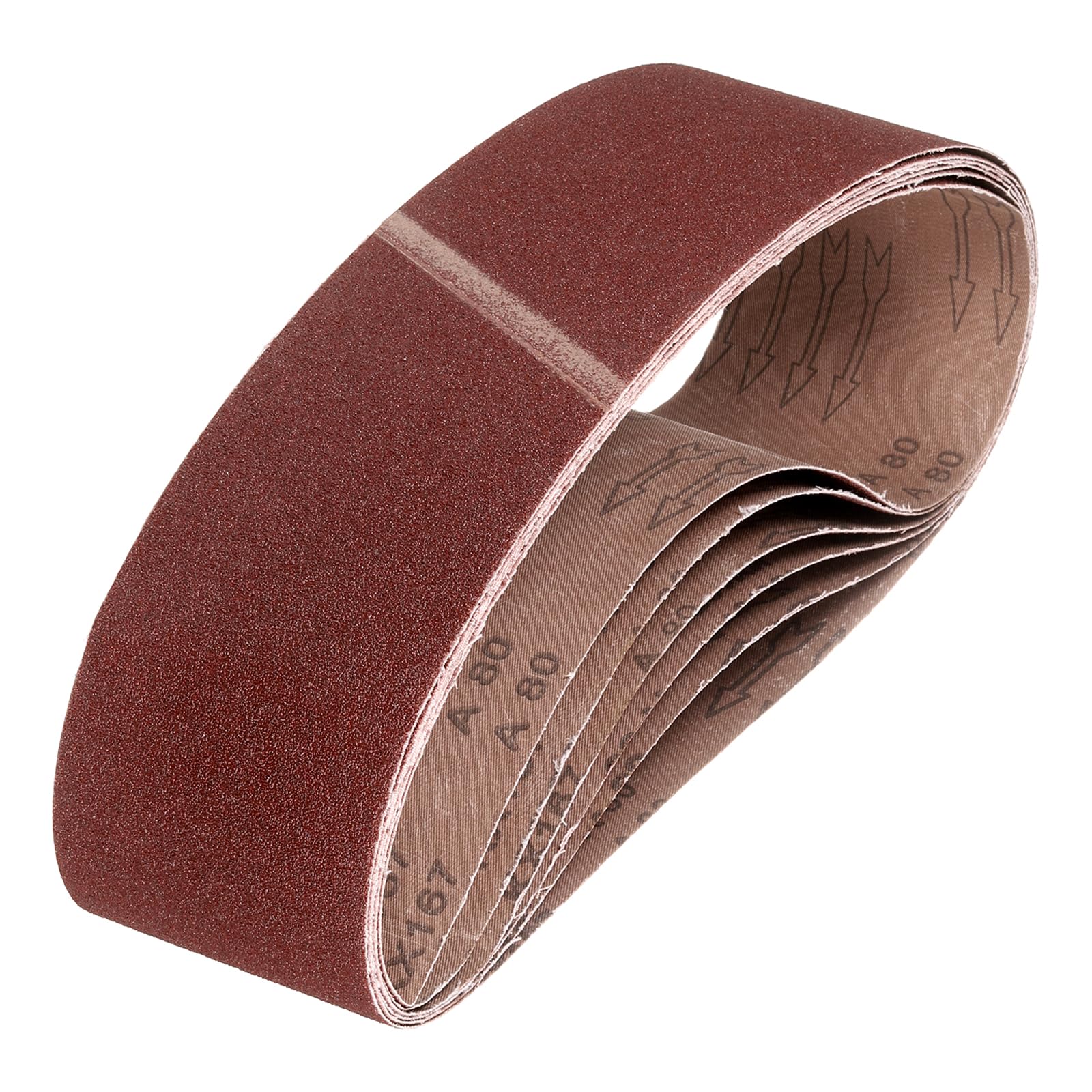 Bande abrasive 152x1220 mm grain 80 et 120 sourcing map pour bois et métal x6