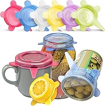 Orblue Silicone Stretch Lids 6-Pack Small for Fresh Food Storage - Seal in Flavors, Keep Food Fresh and Reduce Waste Multicolored