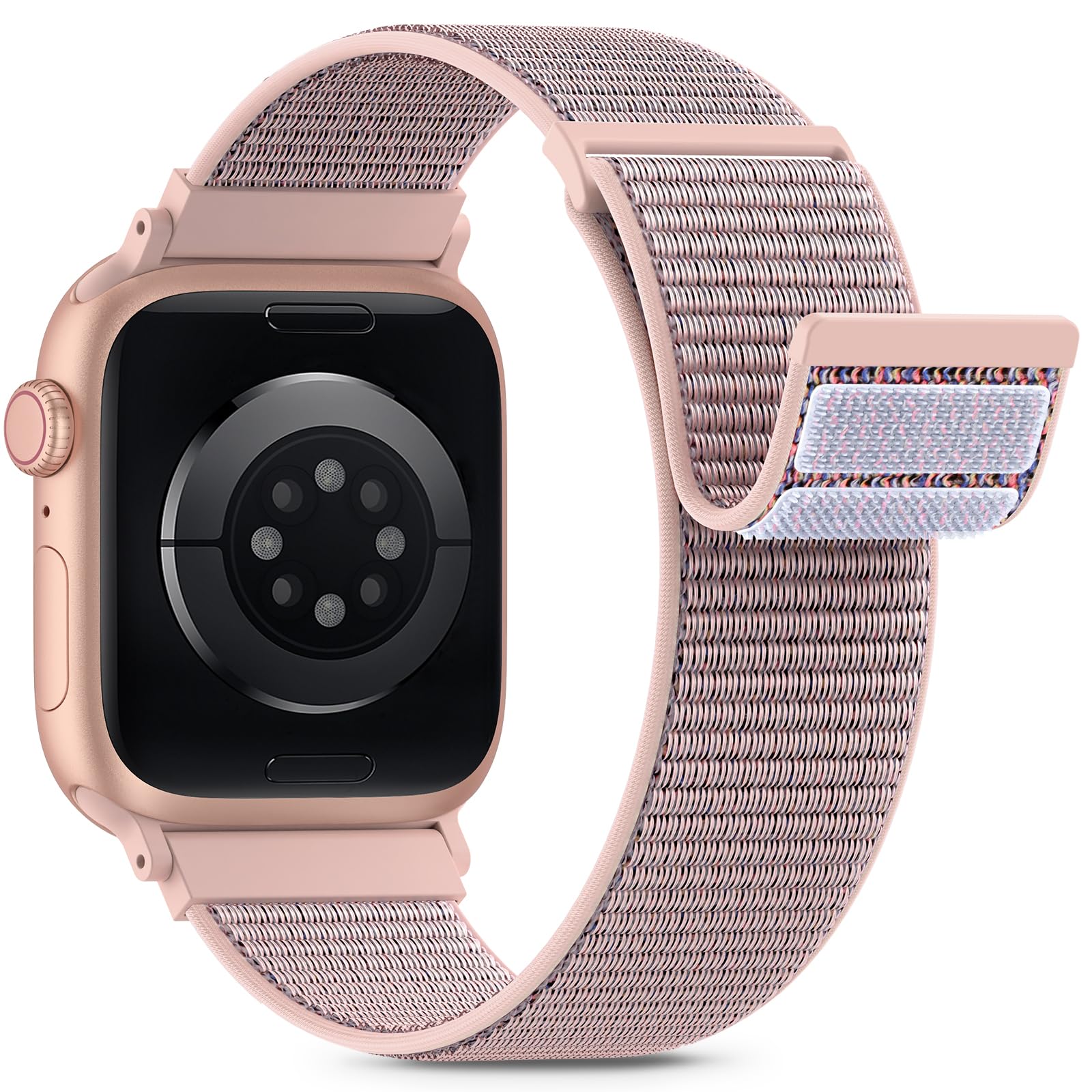 Nylon Loop Sport Band Compatible with Apple Watch Bands 44mm 45mm 46mm 49mm 42mm for Women Men, iWatch Wrist Straps for Ultra 4 3 2, Se, Series 12 11 10 9 8 7, Breathable, Soft Band Ideal for Outdoor