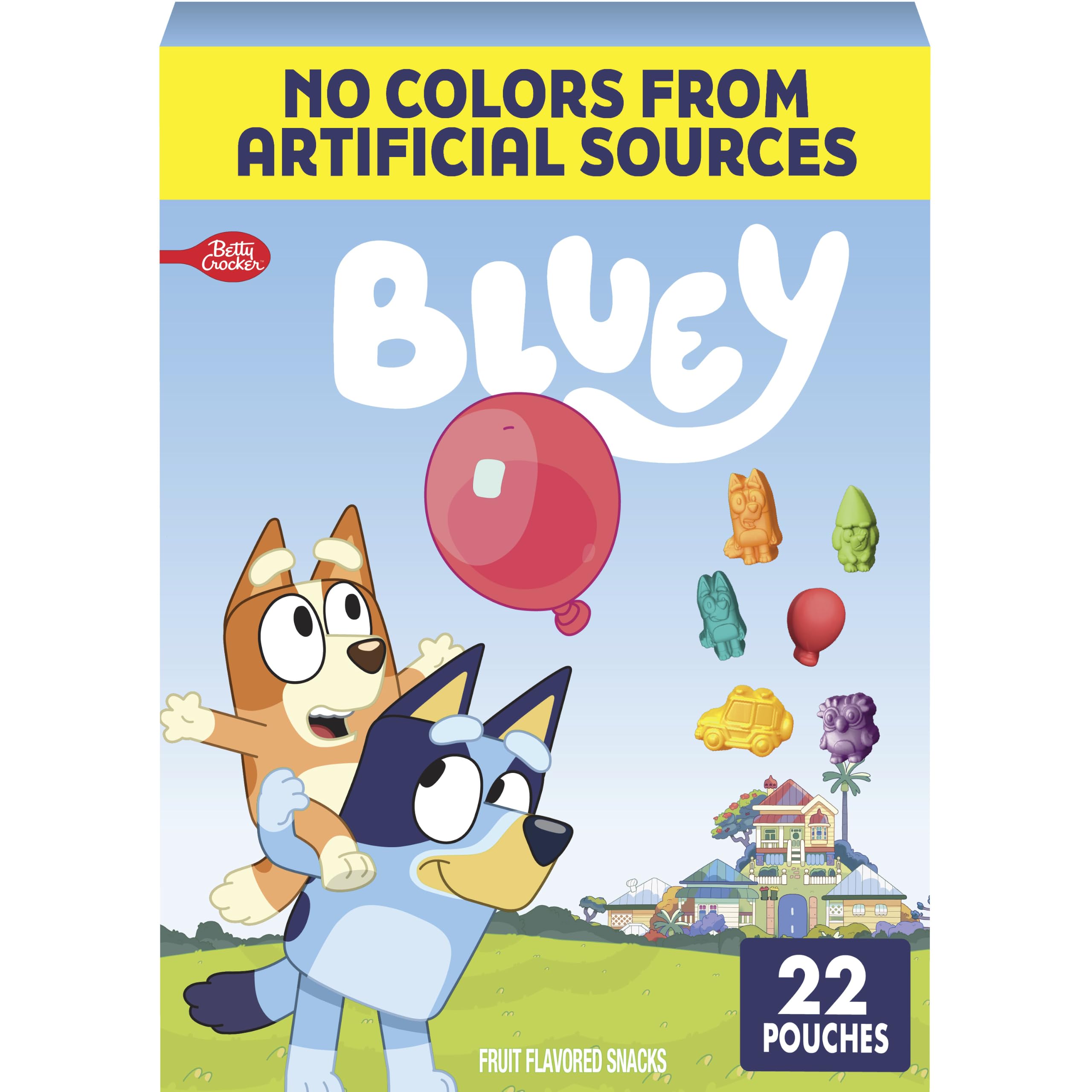Bluey Fruit Flavored Snacks, 17.6 oz, 22 Pouches Assorted Fruit 22 Count (Pack of 1)