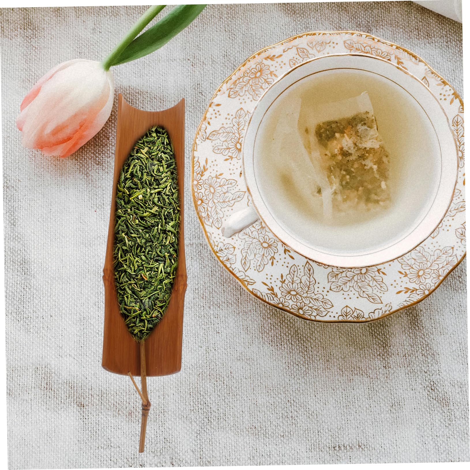 FUNOMOCYA 2pcs Bamboo Tea Scoop Carbonized Shovel Set Tea Utensils Matcha Accessory