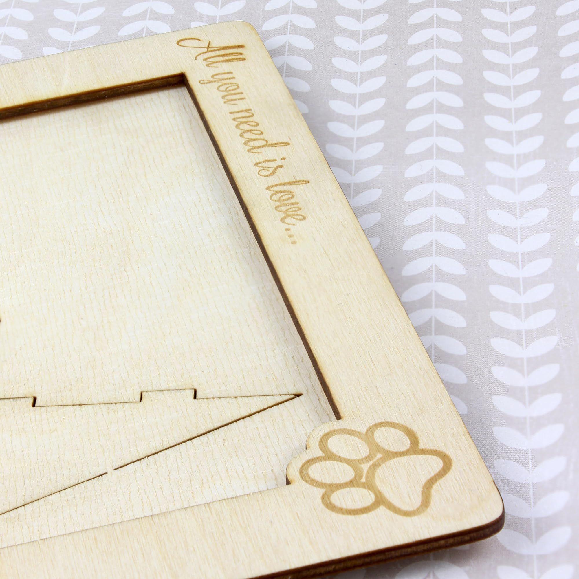 Darling Souvenir Cornice personale in legno con incisione del cane - Non più lunga al mio fianco