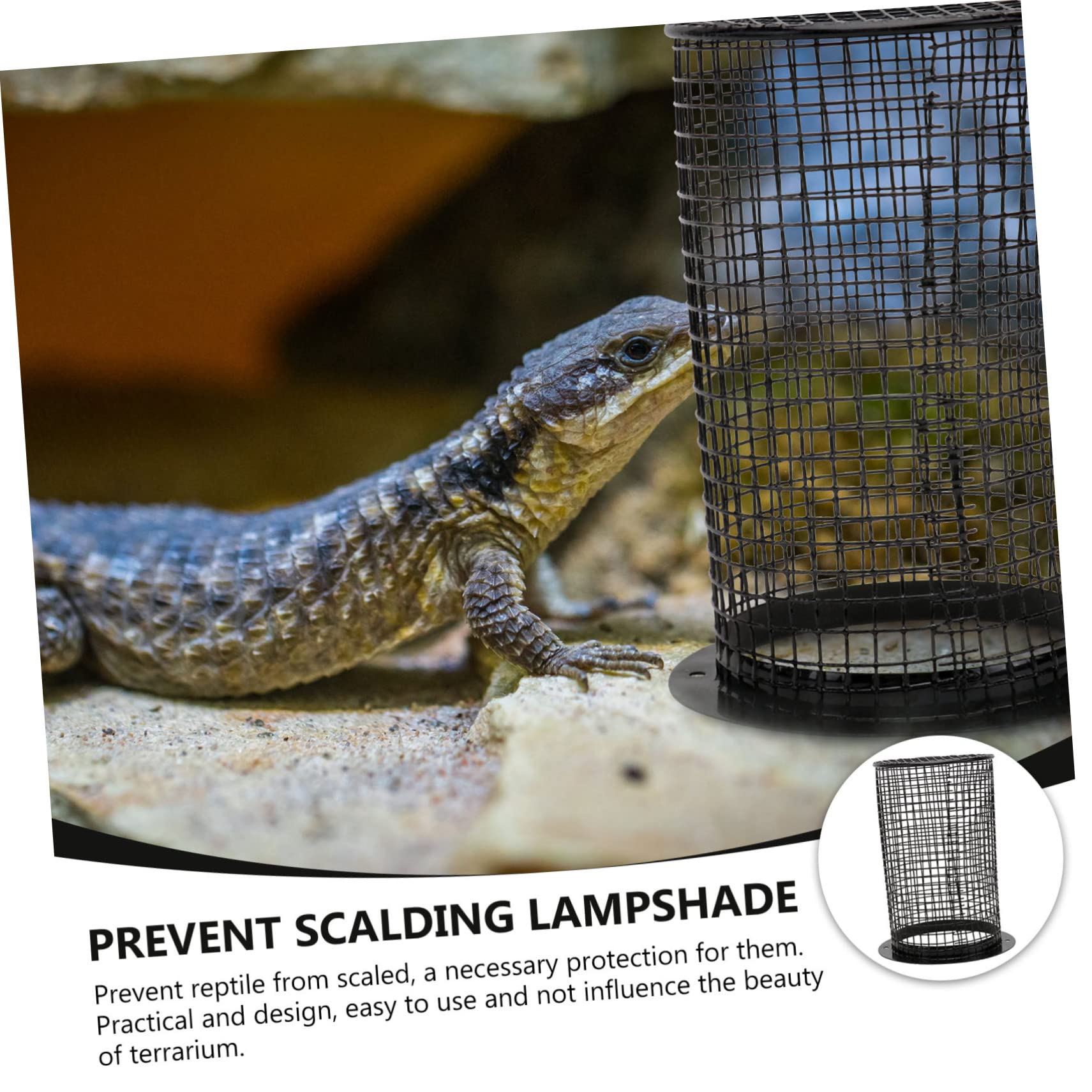 HOMSFOU 2stücke Lampenaufsatz Für Wärmelampe Rund Anti-verbrühung Für Reptilienhabitat Geeignet Für Keramische Heizlampen Tages Und Nachtlampen Schutz Für Eidechsen Schlangen Mehr
