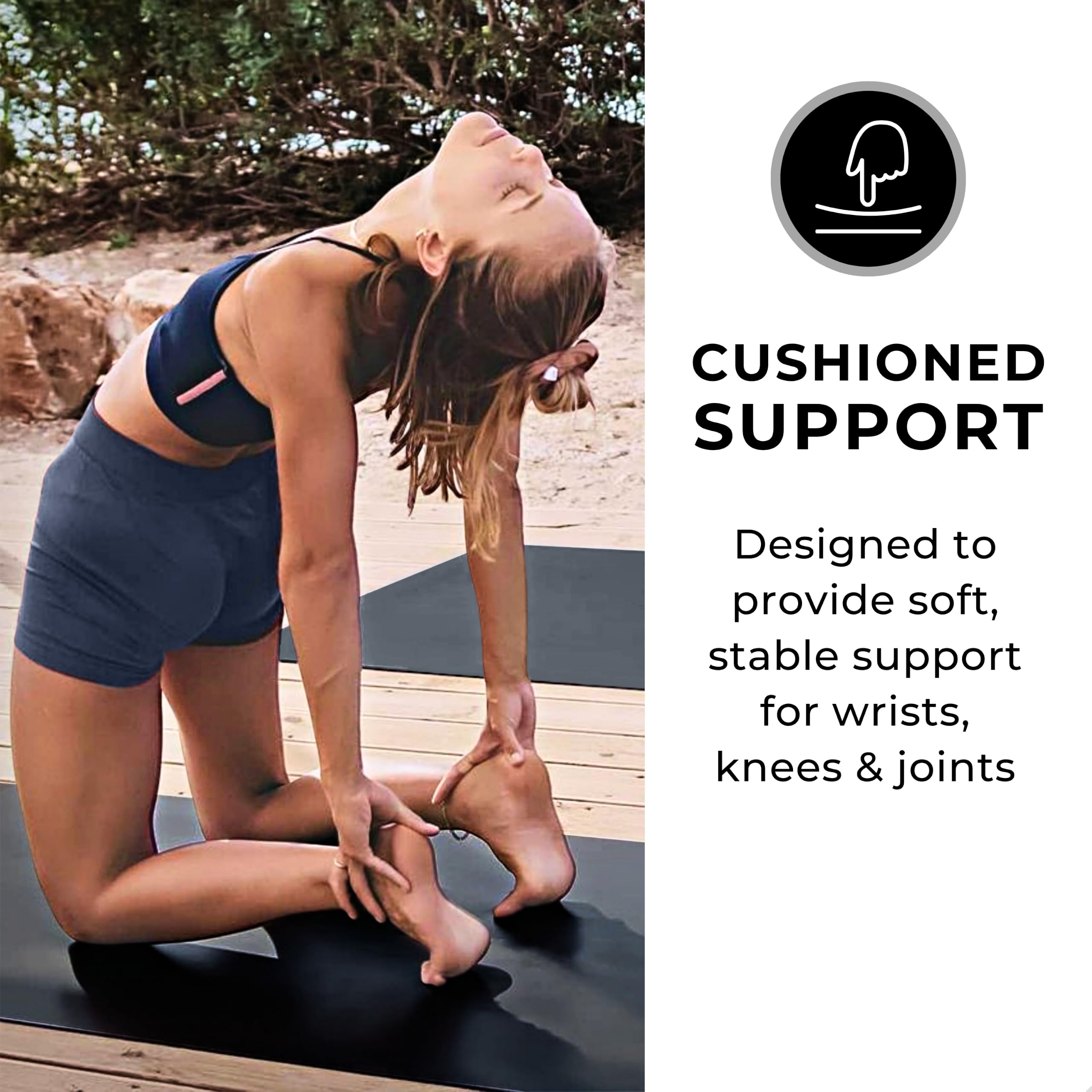Plyopic Ultra-Grip Pro+ Yoga-Matte – Unschlagbare Rutschfest Leistung. Komfortabel und Schweißresistent. Ausrichtungslinie. Für Yoga, Joga, Pilates, Bikram und Hot yoga