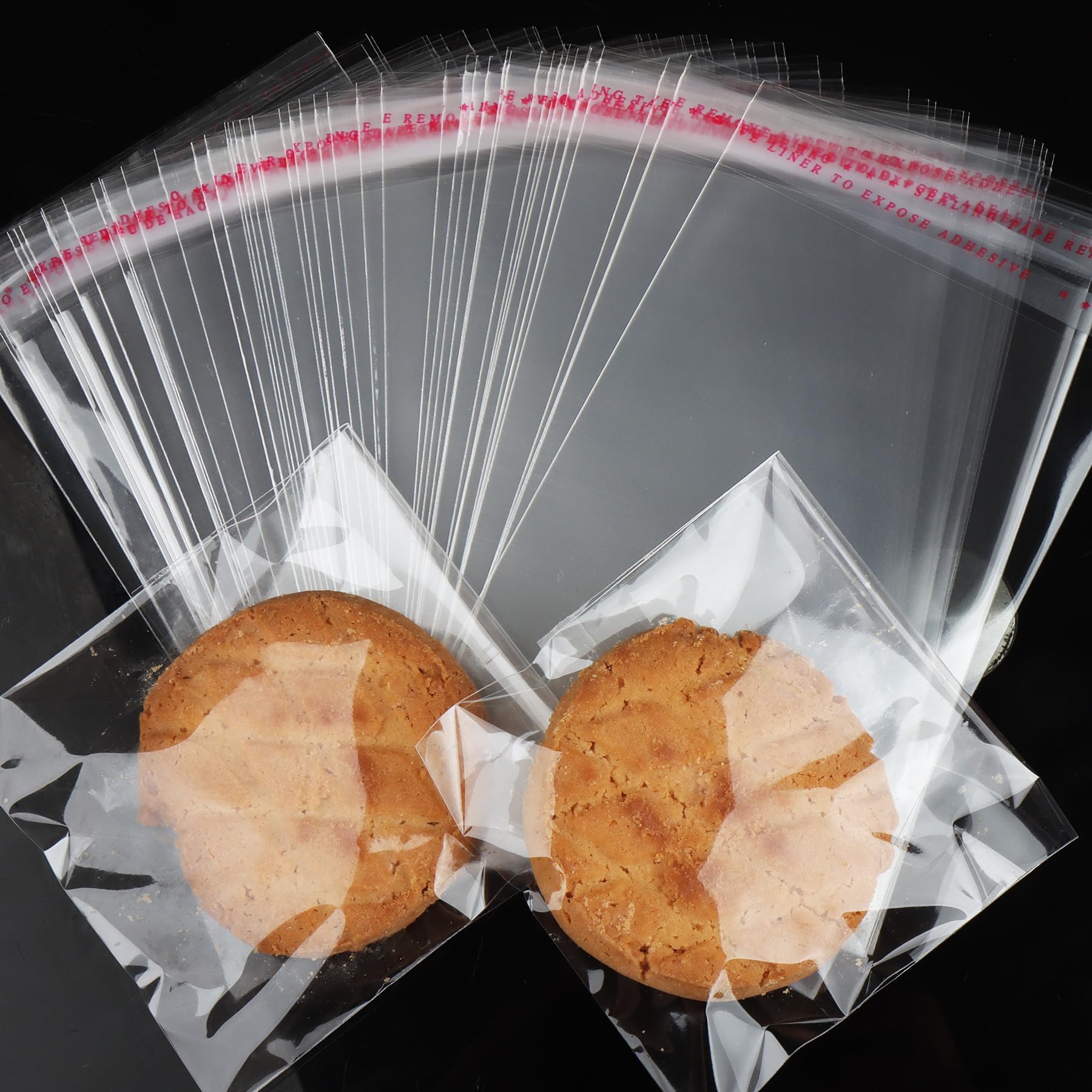 200Pcs Cookie Bags, Self Sealing Cellophane Bags 4x6 Inches, Resealable Treat Bags for Cookies, and Party Favors Bag.