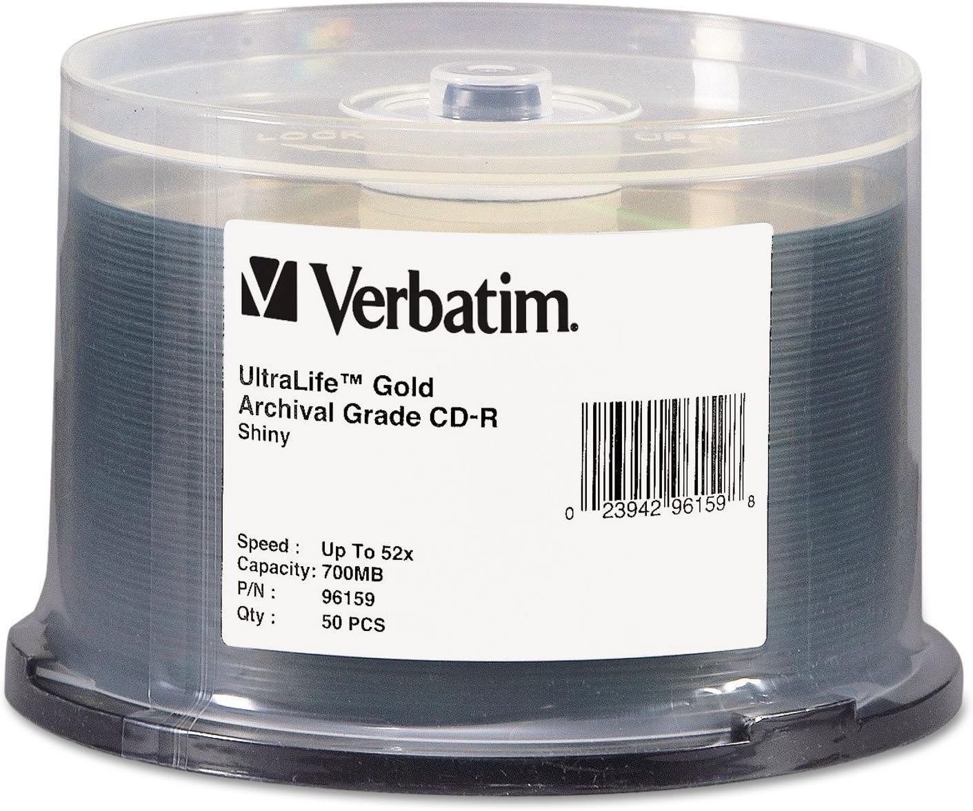 UltraLife GoldVerbatim 96159 Archival Grade CD-R w Surface 700MB 52X, 50/PK Spindle