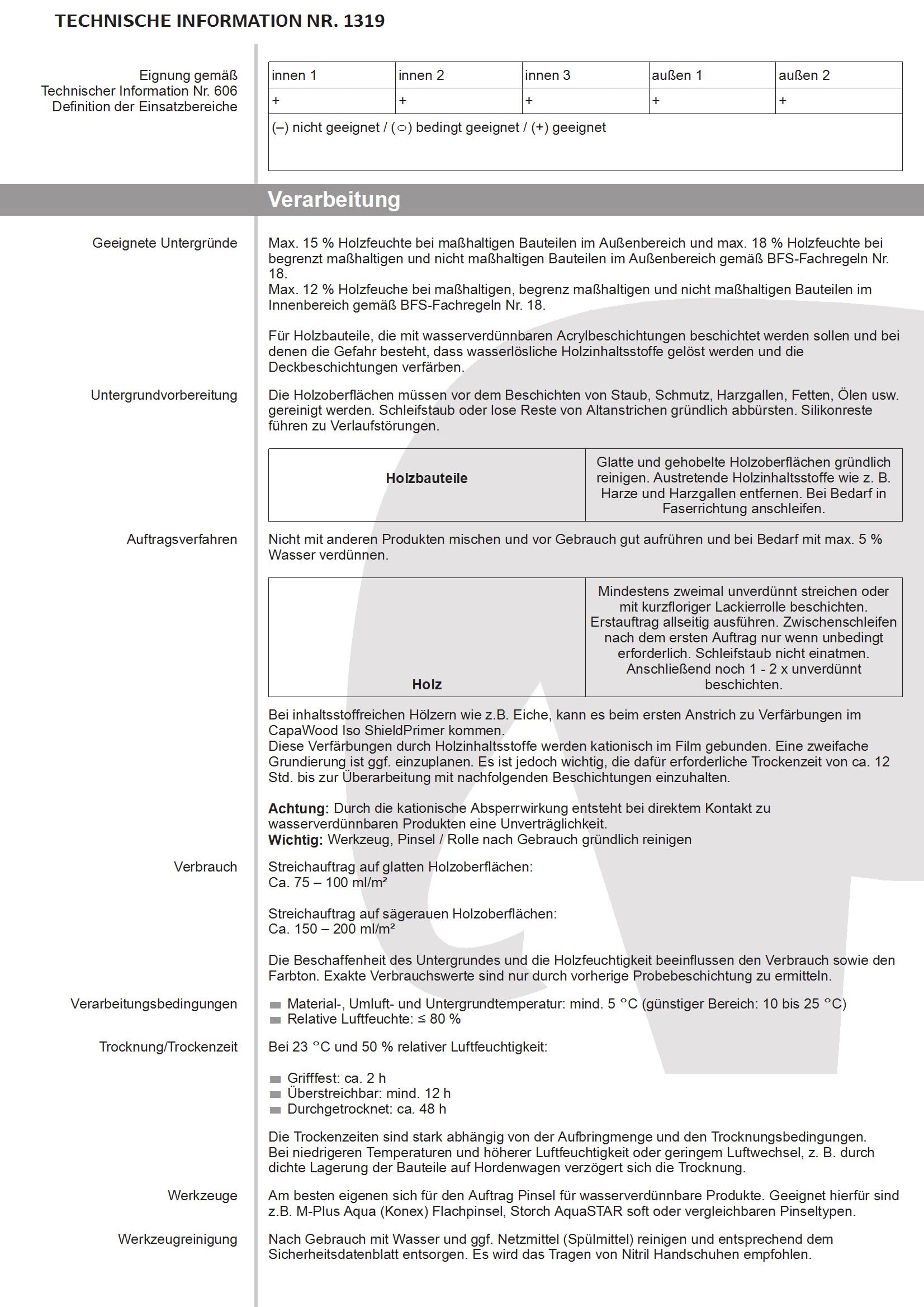 Caparol Capacryl Holz-IsoGrund 750ml Weiß