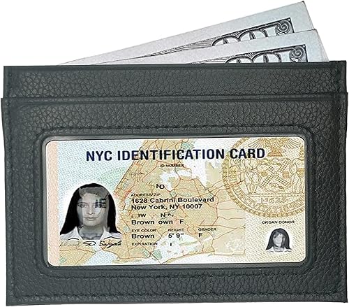 Miniatura 3 de Slim Minimalist Leather Wallet, Front Pocket Wallets,RFID Blocking,Credit Card Holder for Men&Women