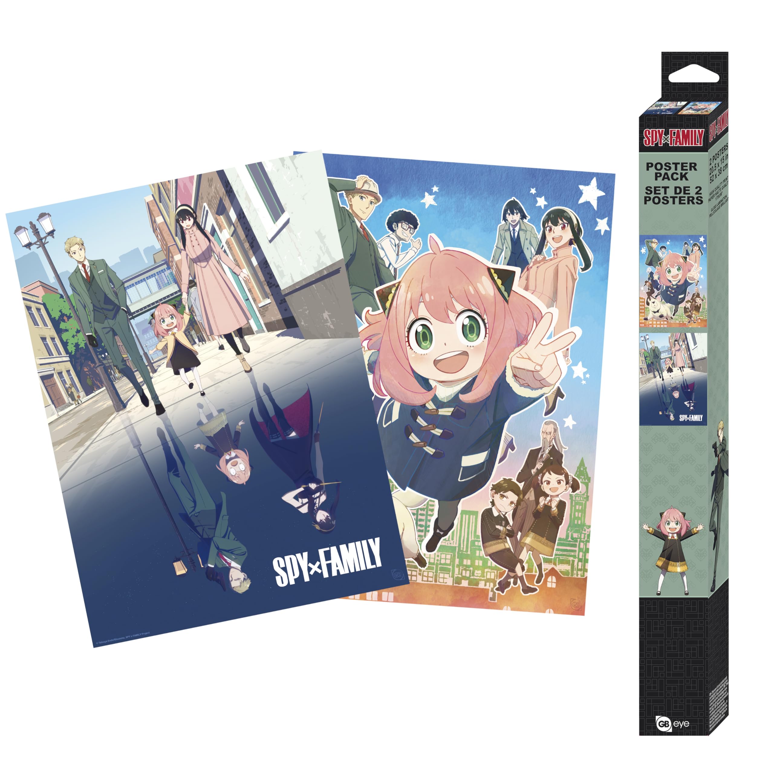 GB eye - SPY X FAMILY Set 2 Chibi Posters A Double Family, Dimensions : 52 cm x 38 cm