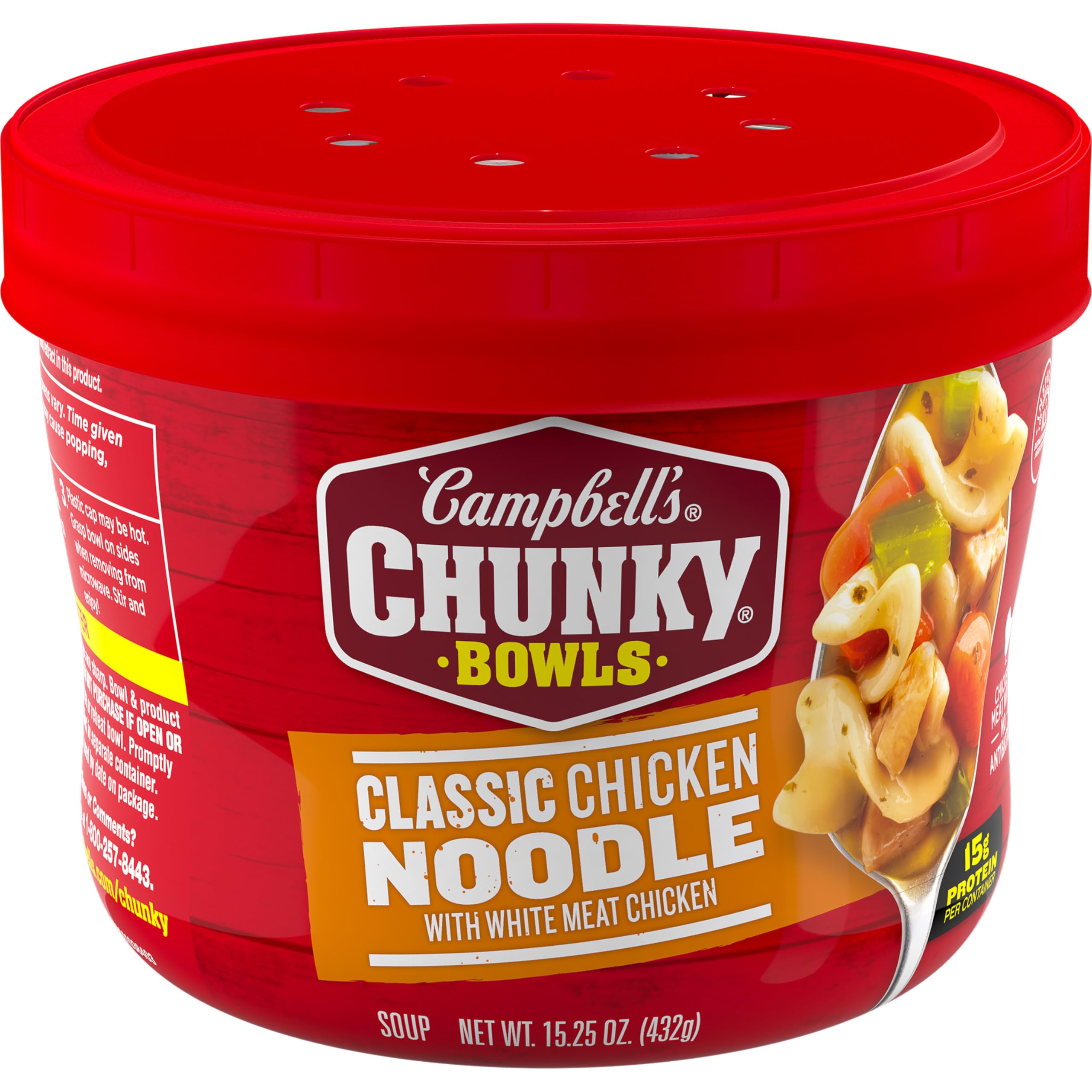 Campbells Chunky Soup Classic Chicken Noodle Soup 15 25 oz Microwavable Bowl