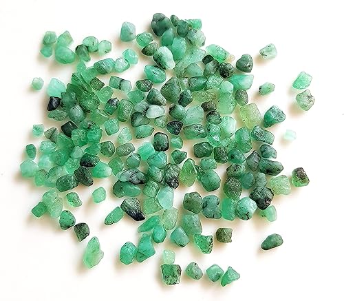 Miniatura 6 de 50 piezas de cristal de piedra preciosa esmeralda verde natural piedras preciosas crudas pequeñas para joyas Mezcla de lote suelto sin perforar de