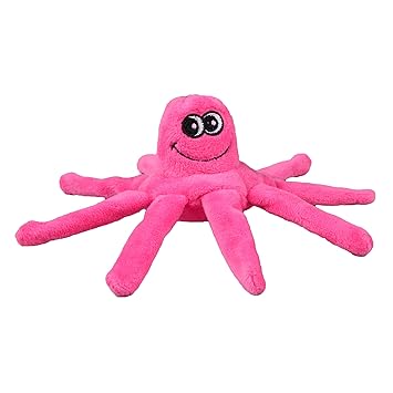 SmartPetLove Tender-Tuffs - Tiny Plush Toys for Puppies and Small Breeds (Pink Octopus)