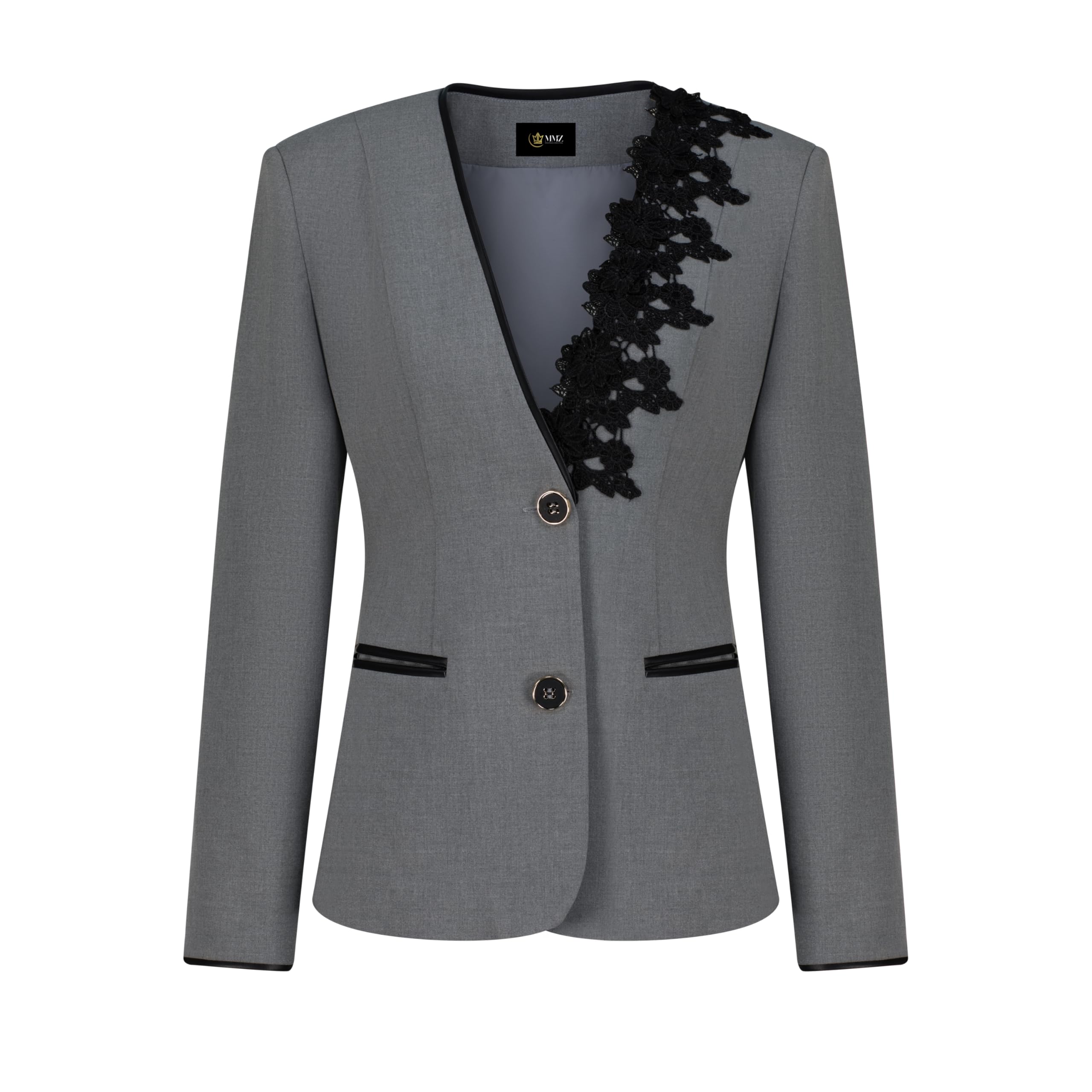 Womens Jacket Elegant Noir LACE Blazer Signature Lace Front Jacket Unique Statement Piece -Elegant Styling