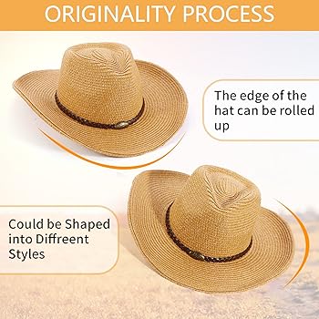 軽量 テンガロンハット刺繍ロゴ付き スタンド式キャディバッグ ホワイト・ベージュ バイカラーカウボーイハット | レディース,小物,帽子