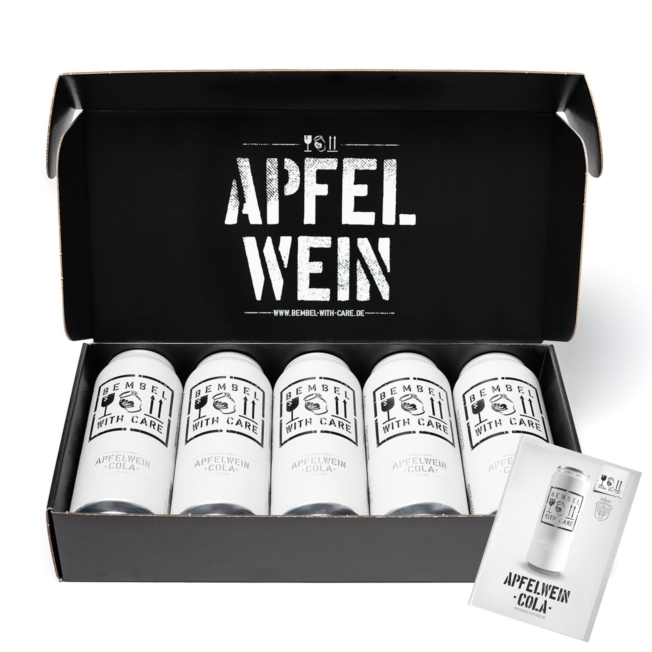 BEMBEL WITH CARE Apfelwein-Cola Care-Paket 5 x 0,5L inkl. Pfand und einer BEMBEL WITH CARE Postkarte
