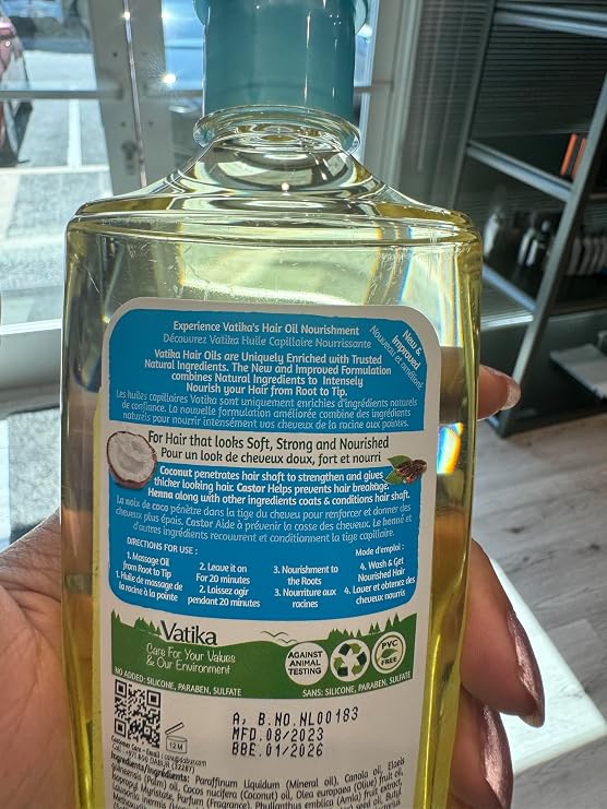 Dabur Vatika Hair Oil - Moisturizing Hair Care for Men Women - Coconut Oil