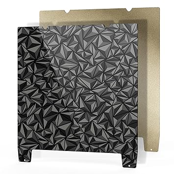 Tofelf K1 Max Build Plate Bed Set 315 x 310 mm Spring Steel Print Bed Textured PEI Surface + Smooth PEO Surface Build Plate for Ender 3 S1 Plus K1 Max 3D Printer No Magnetic Base