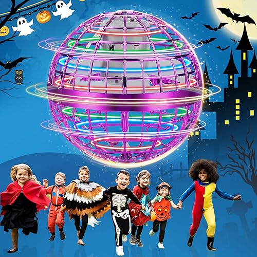 M&HONG Bola de orbe voladora para niños y adultos, bola boomerang controlada a mano, mini dron giratorio volador, juguete de bola voladora flotante