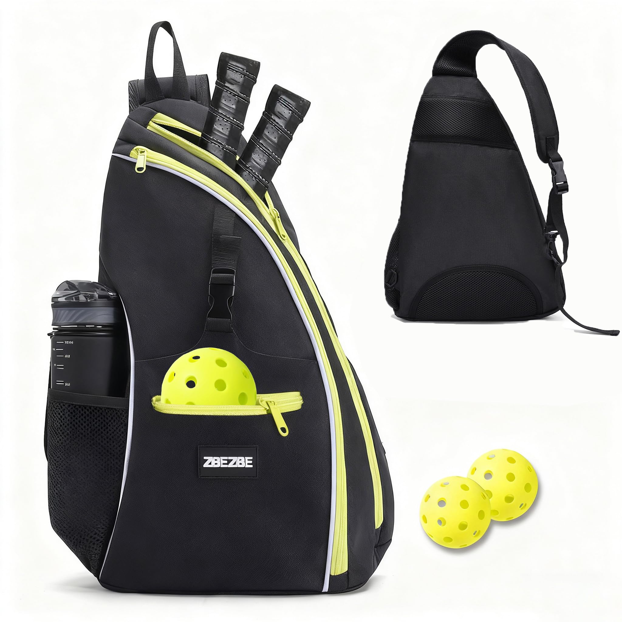 ZBEZBE Pickleball Bag, Pickleball Backpack with Water Bottle Holder for Men and Women