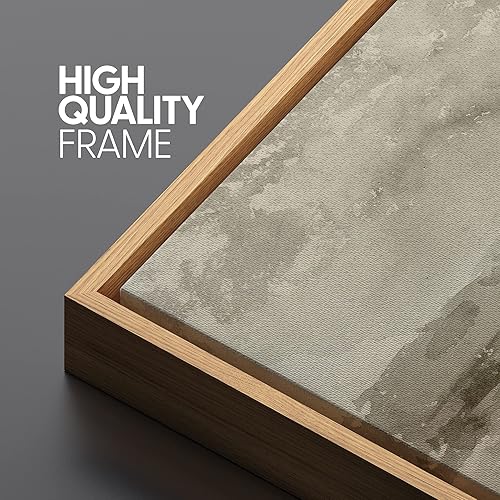 Miniatura 4 de SIGNLEADER Lienzo enmarcado para pared, paisaje de valle de montaña marrón pastel, naturaleza, ilustraciones de área silvestre, arte moderno,