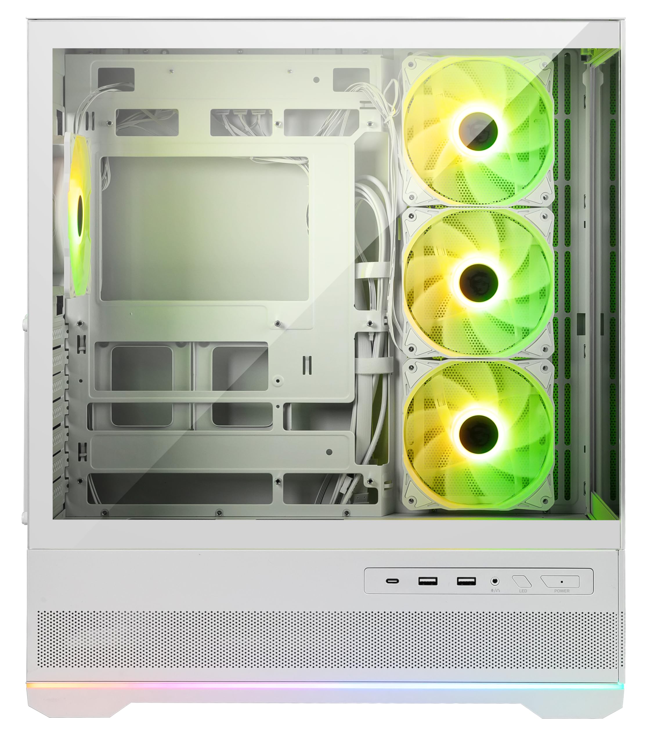 Amazon.com: MSI MAG PANO 110R PZ White - Mid-Tower Gaming PC Case