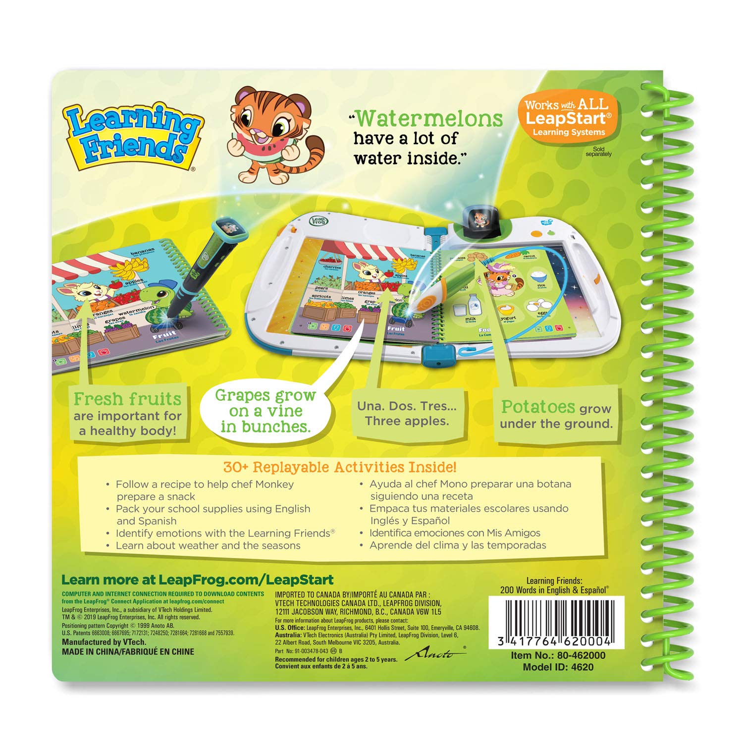 Snapklik.com : LeapStart Learning Friends: 200 Words In English &amp; Español