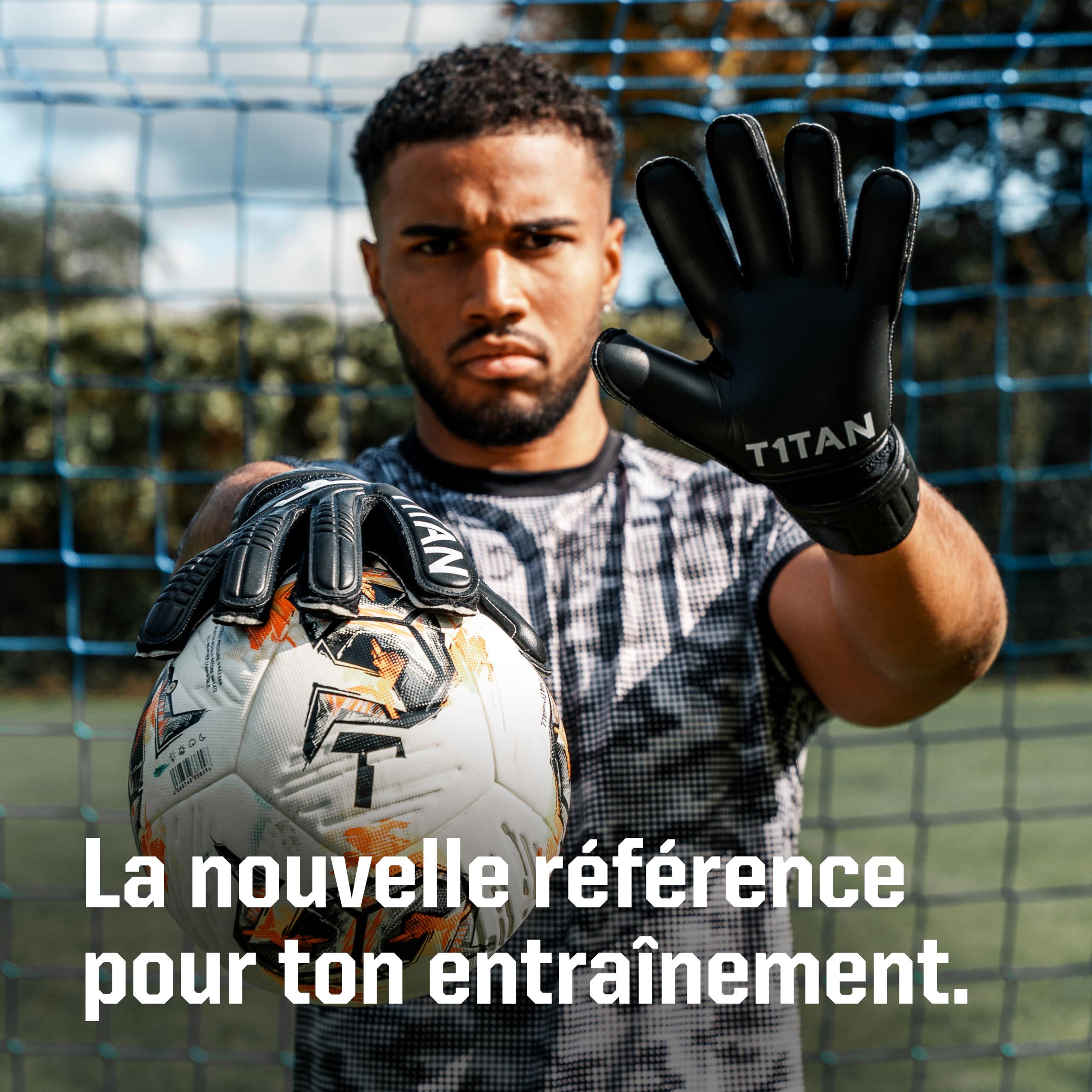 T1TAN Classic White-Out Gants de Gardien de But - sans Protection des Doigts - Gants de Football - Tailles 3-12
