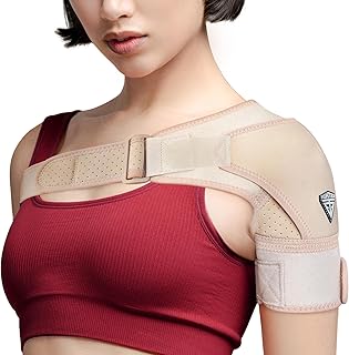 FIGHTECH Shoulder Brace for Torn Rotator Cuff for Men and Women - 2 Sizes - Support & Pain Relief (Nude, Small/Medium)