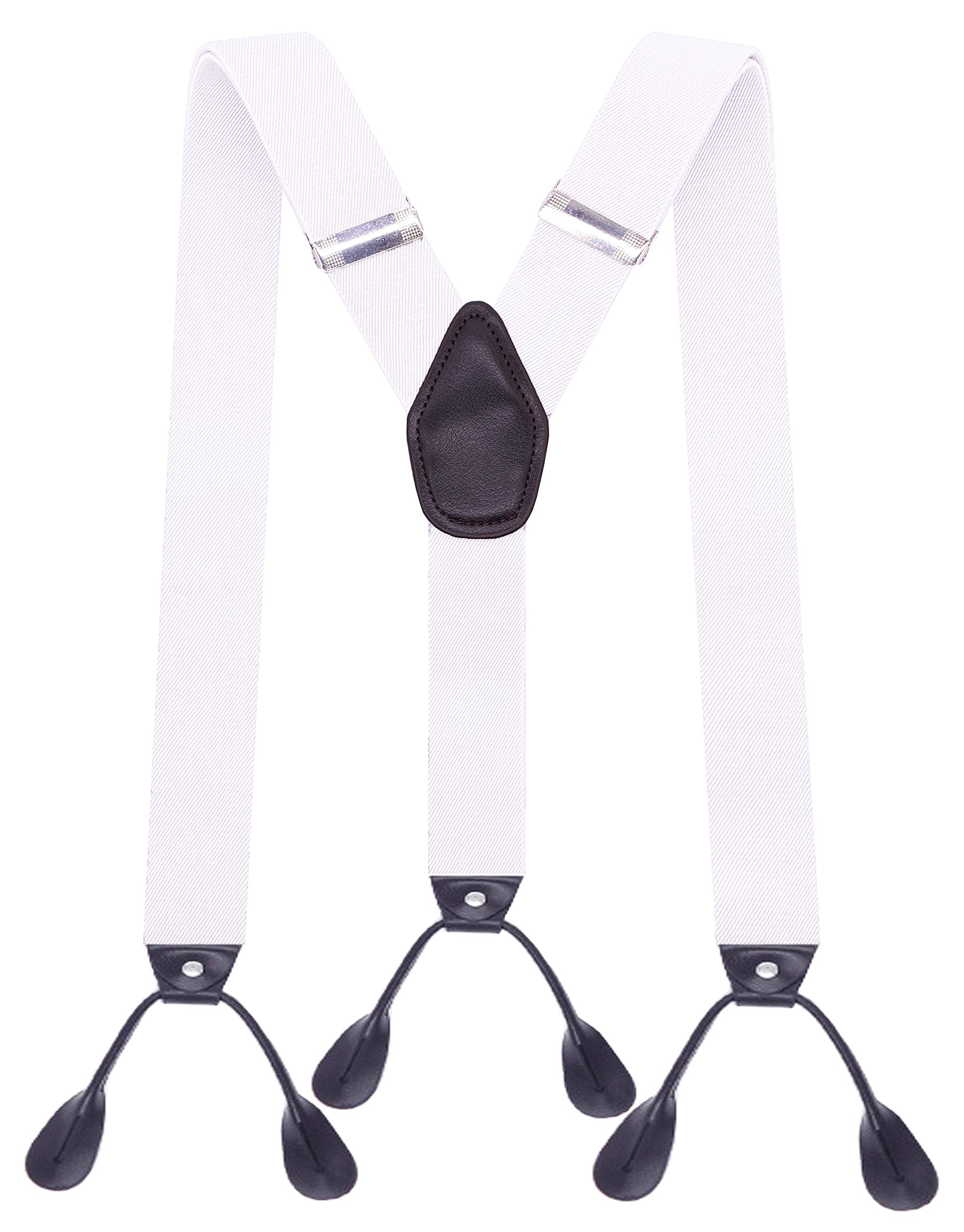 AYOSUSHAYOSUSH Suspenders for Men Button End Heavy Duty Big and Tall Adjustable Elastic