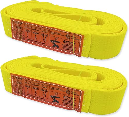 Miniatura 22 de Correa de 1 capa de correas de elevación de 1 x 4 pies, 1 paquete de correa de red resistente, aparejo móvil de remolque KODIAK STRAPS 1