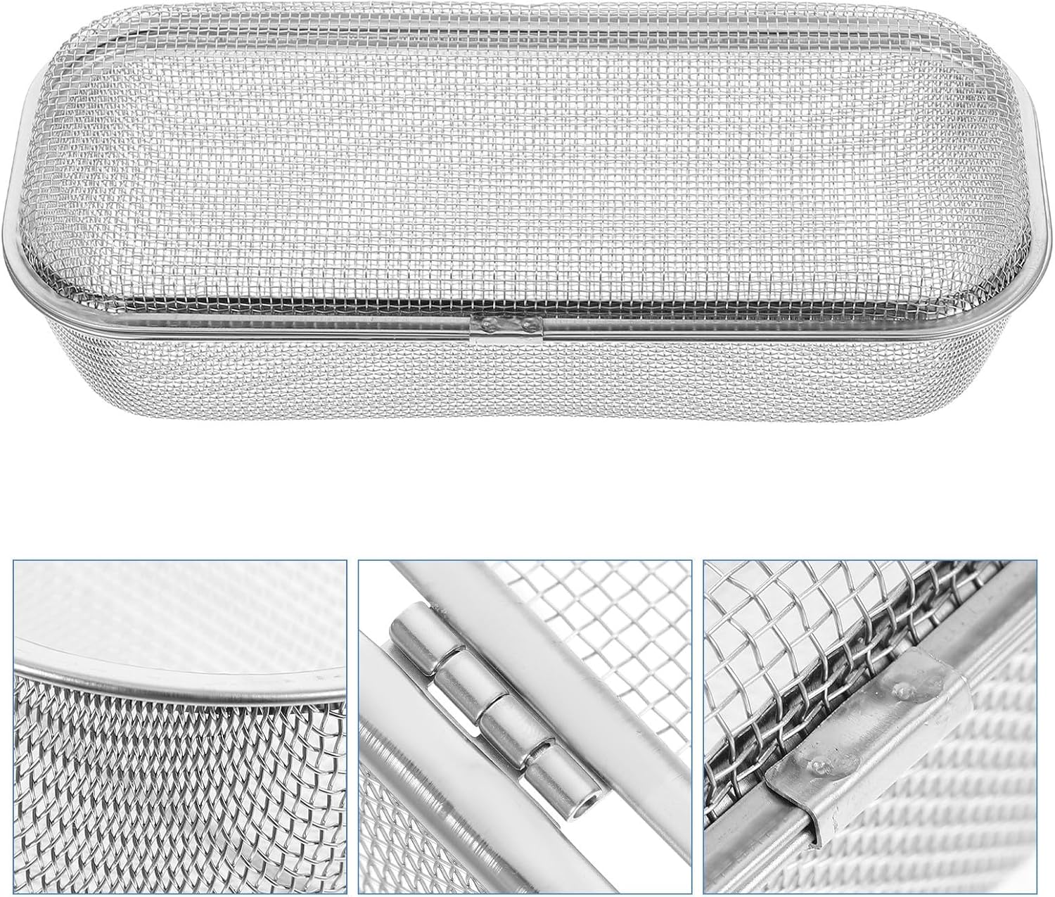 Zerodeko Stainless Steel Flatware Storage Basket for Dishwasher, Sturdy Utensil Organizer with Fine Mesh Design, Protects Cutlery from Damage, for Kitchen Use and Organizing Forks, Spoons,