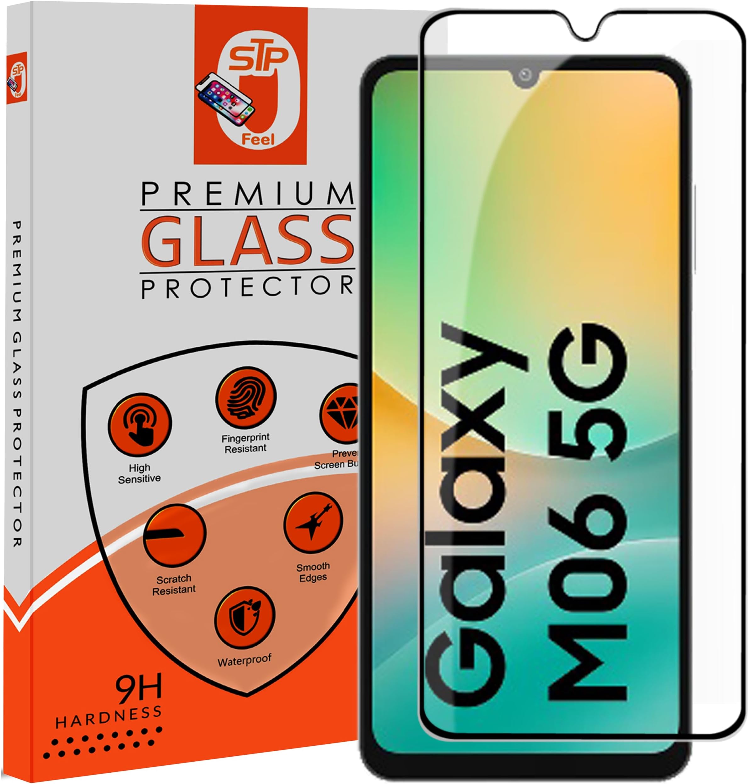 Premium HD+ Tempered Glass Screen Protector Guard Compatible For Samsung Galaxy M06 5G / A06 5G / F06 5G (6.74 Inch, 1 Pack) | Edge to Edge Coverage With Easy installation kit for Smartphone