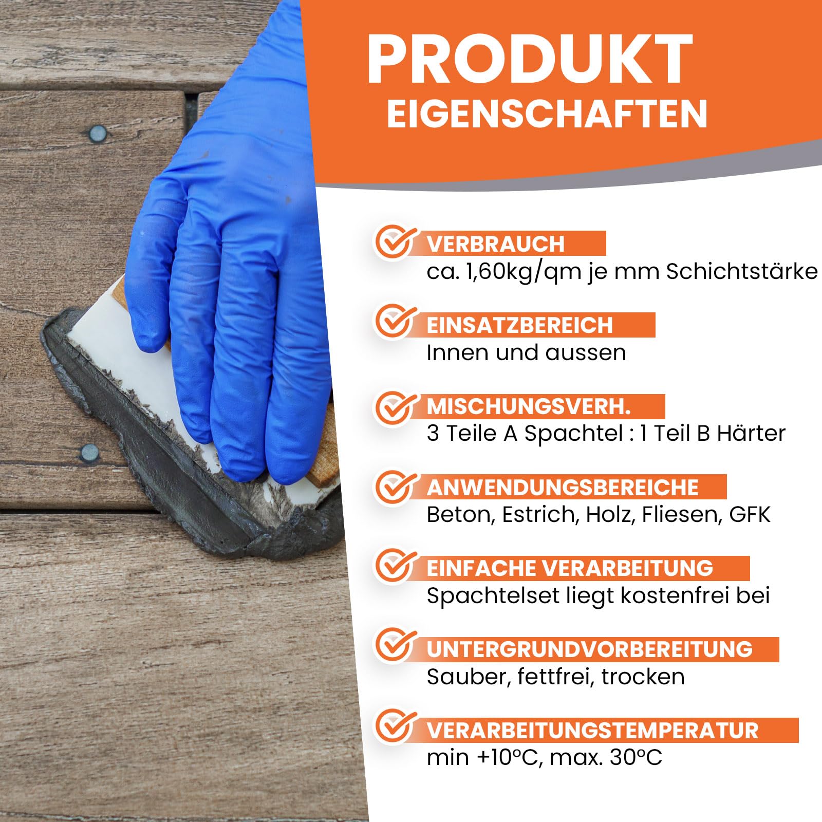 BEKATEQ Feinspachtel BK-110EP 2K Epoxidharz, 4,5 kg l Spachtelmasse für Boden, Auto & Boot l Risse & Löcher auffüllen, verdämmen I schnell härtend & wasserfest I ausziehbar auf 0 I mit Reparatur-Set