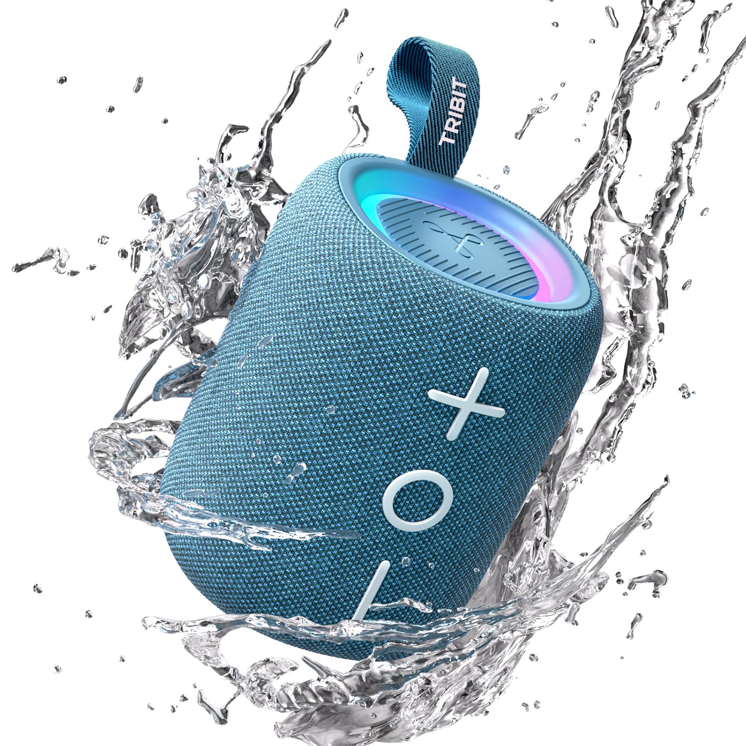 Tribit StormBox Mini+ Bluetooth Speaker 12W,360°Surround Sound,12H Playtime,BT 5.4,IPX7 Waterproof,LED Lights,Custom EQ,TWS Pairing,Type-C, AAC/SBC Support,Portable for Home/Outdoor/Travel Blue-image-29