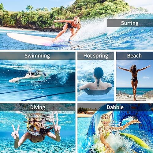 Miniatura 3 de Funda impermeable para teléfono, funda universal compatible con iPhone 15 14 13 12 Pro Max Galaxy S23 S22 S21 Plus hasta 7.2 pulgadas, IPX8 Beach