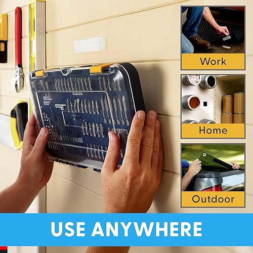 Miniatura 6 de Scotch - Cierre resellable autoacoplable 250 para bricolaje, tablas de pedales, hogar, oficina, armarios, fotos, marcos (10 pies, transparente)