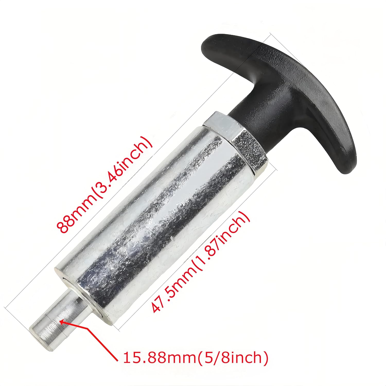 Handle Locking Spring Loaded Pull Pin /Pop Pin Shank,Steel Tire Carrier Pin Handle Knob Round Nut (2Pack, 5/8" Diameter)
