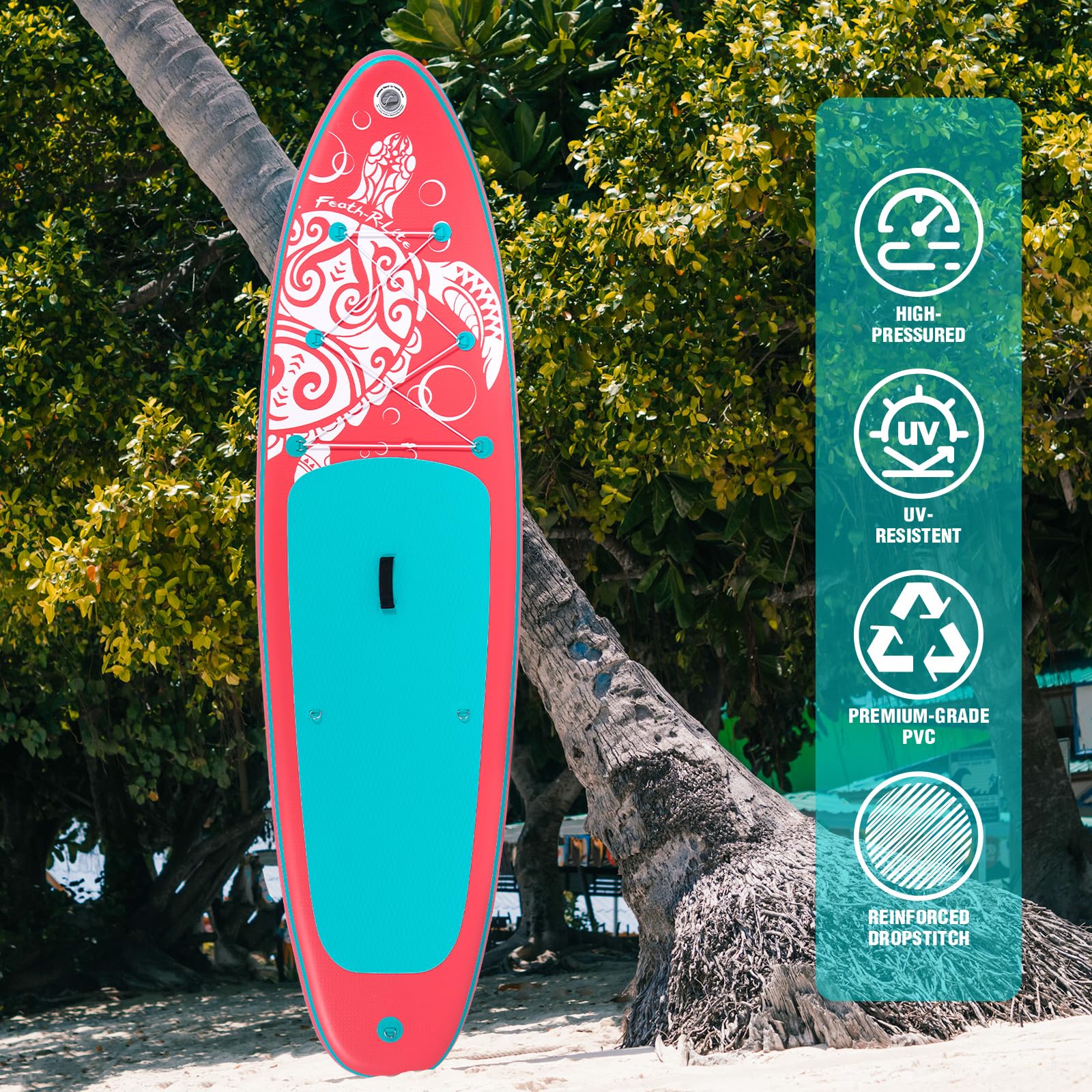 FEATH-R-LITE Tavola da paddle gonfiabile Stand Up Paddleboard per adulti SUP con due diverse configurazioni di accessori