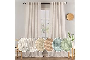 MIULEE Soft Linen Curtains Set: Elevate Your Interiors with 90-Inch Grace
