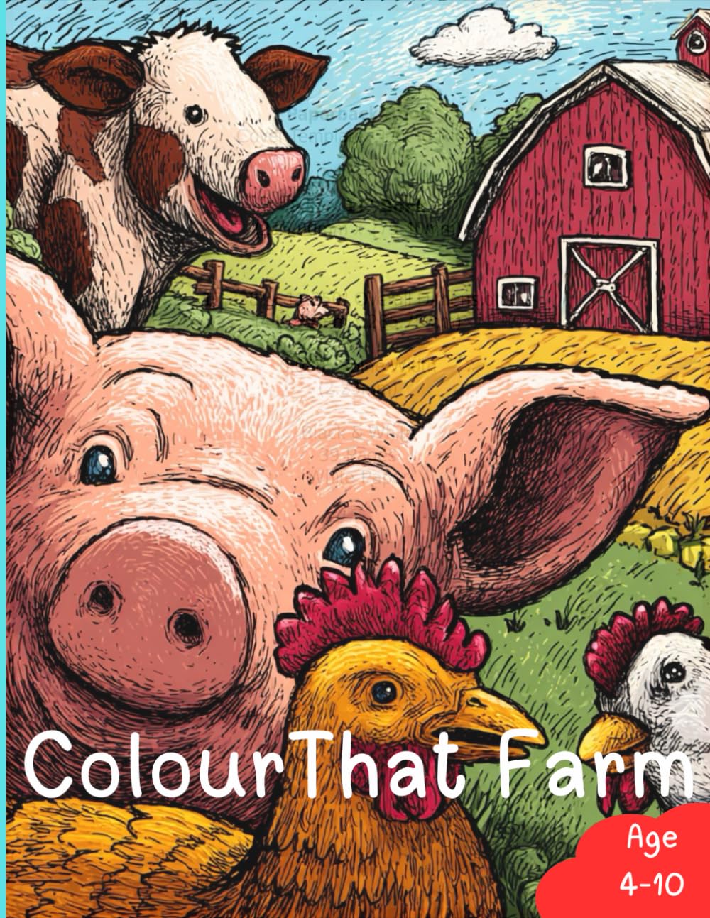 Colour That farm: Simple and fun farm animals colouring book for boys and girls
