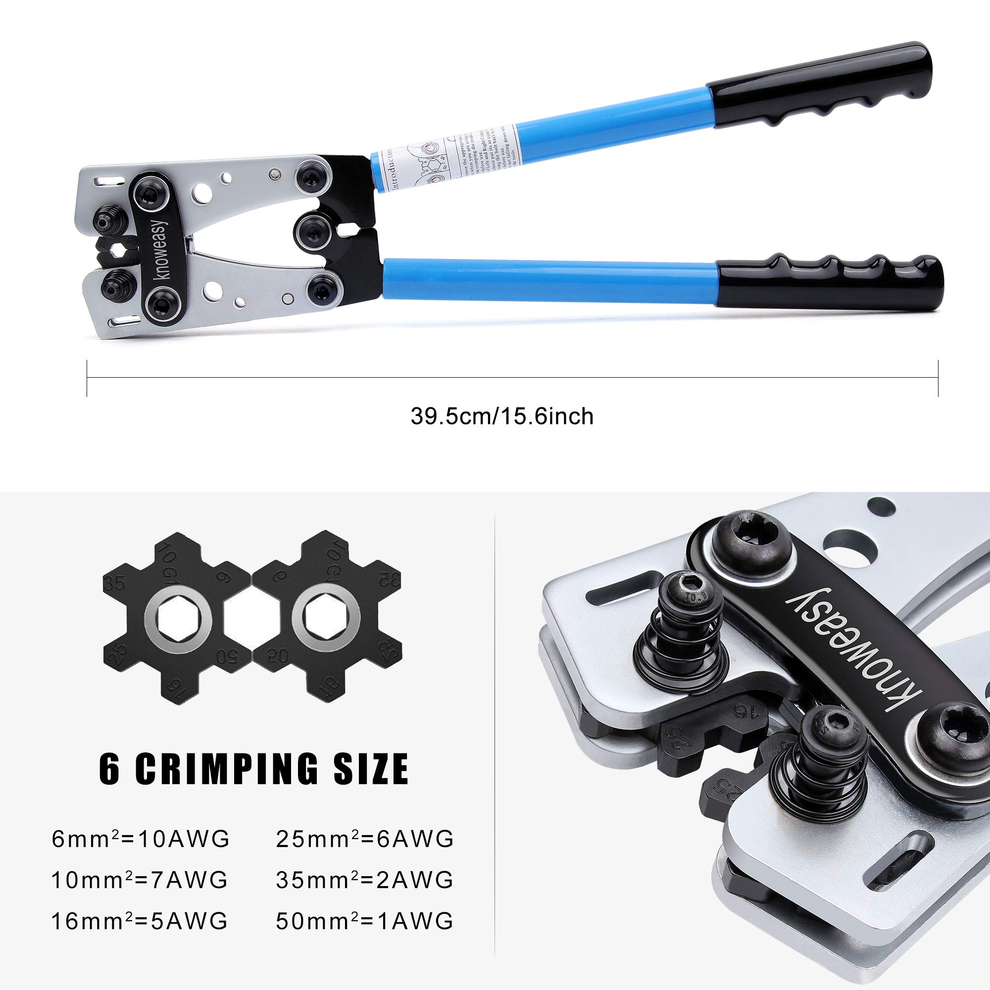 Buy Cable Lug Crimping Tool,Knoweasy Battery Cable Lug Crimper with