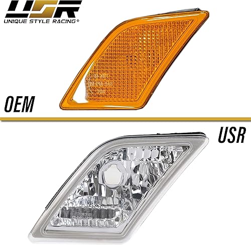 Miniatura 5 de USR DEPO 08-11 W204 Clase C - Juego de luces laterales transparentes para parachoques (izquierda + derecha) compatible con Mercedes Benz W204