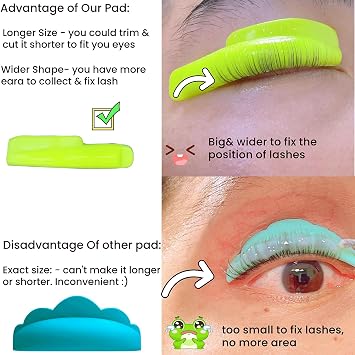 ICONSIAM Lash Lift Shields C Curl Eyelash Lifting Shield Natural Curl Lami Lamination Roller Soft Silicone Perm Rod Gel Lash Perming Pad Set For Lash Lift and Tint Lash (Rainbow Cat Eye Shields)