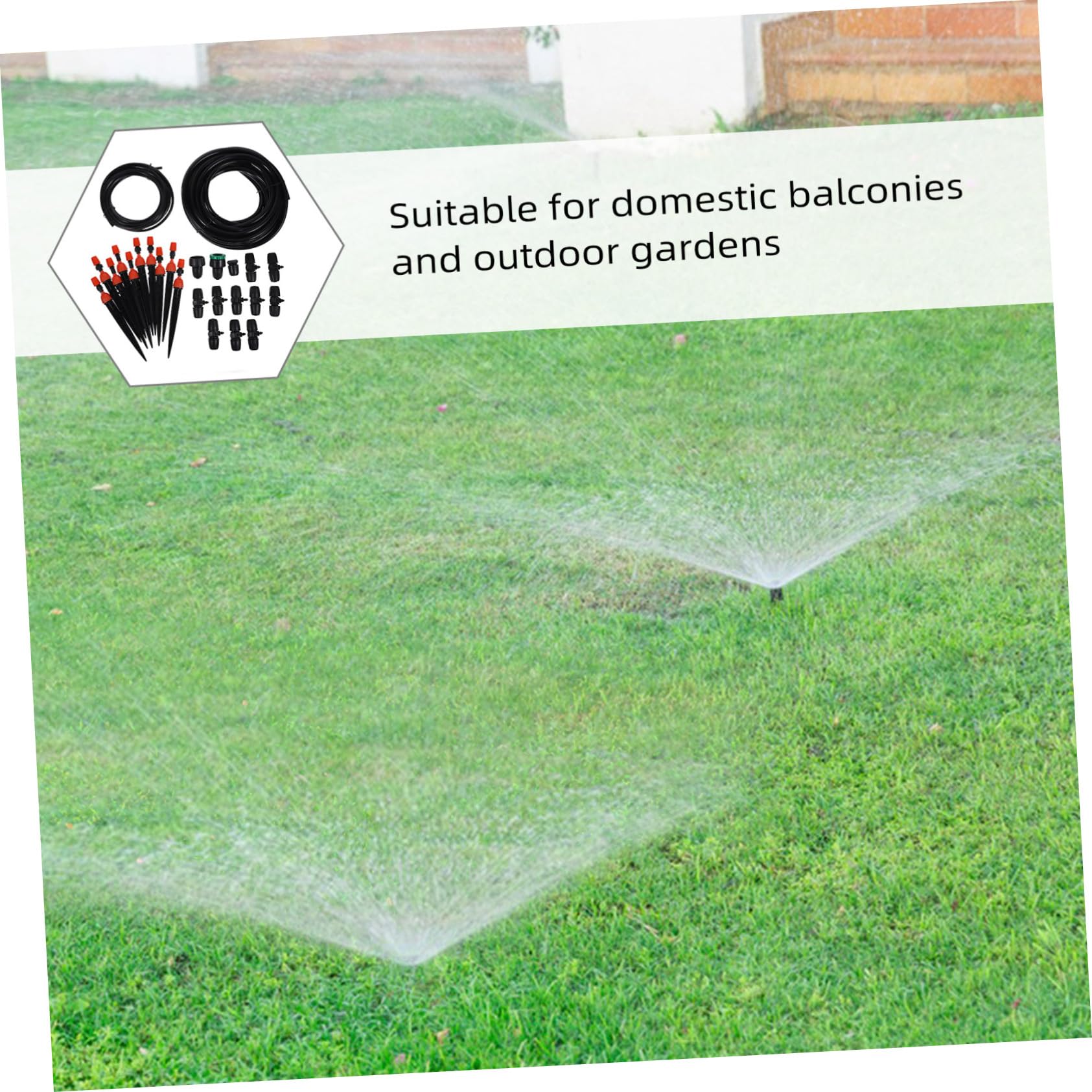 Irrigatore Giardino Automatico Impianto a Goccia per Erba Piante Esterne Timer Regolabile Nebulizzazione Spruzzatore Acqua Fai da Te