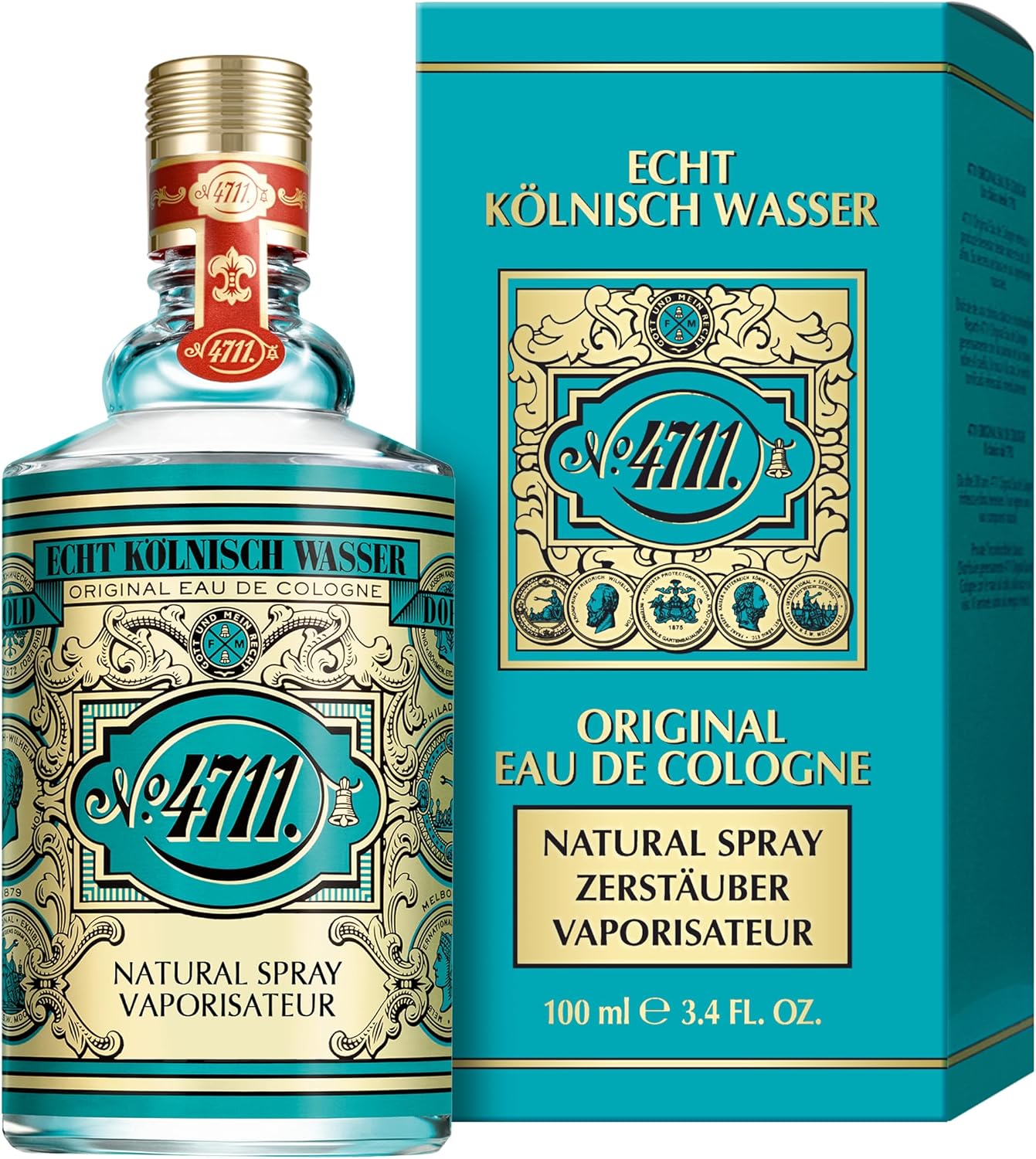 4711 Echt Kölnisch Wasser | Eau de Cologne 100ml Natural Spray – Duftklassiker im ikonischen Flakon – unisex – wohltuend für Körper, Geist und Seele