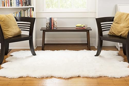 Miniatura 24 de Alfombra de piel sintética suave y sedosa, 2 x 6 pies, color negro, esponjosa, para sala de estar, dormitorio, habitación de los niños o guardería