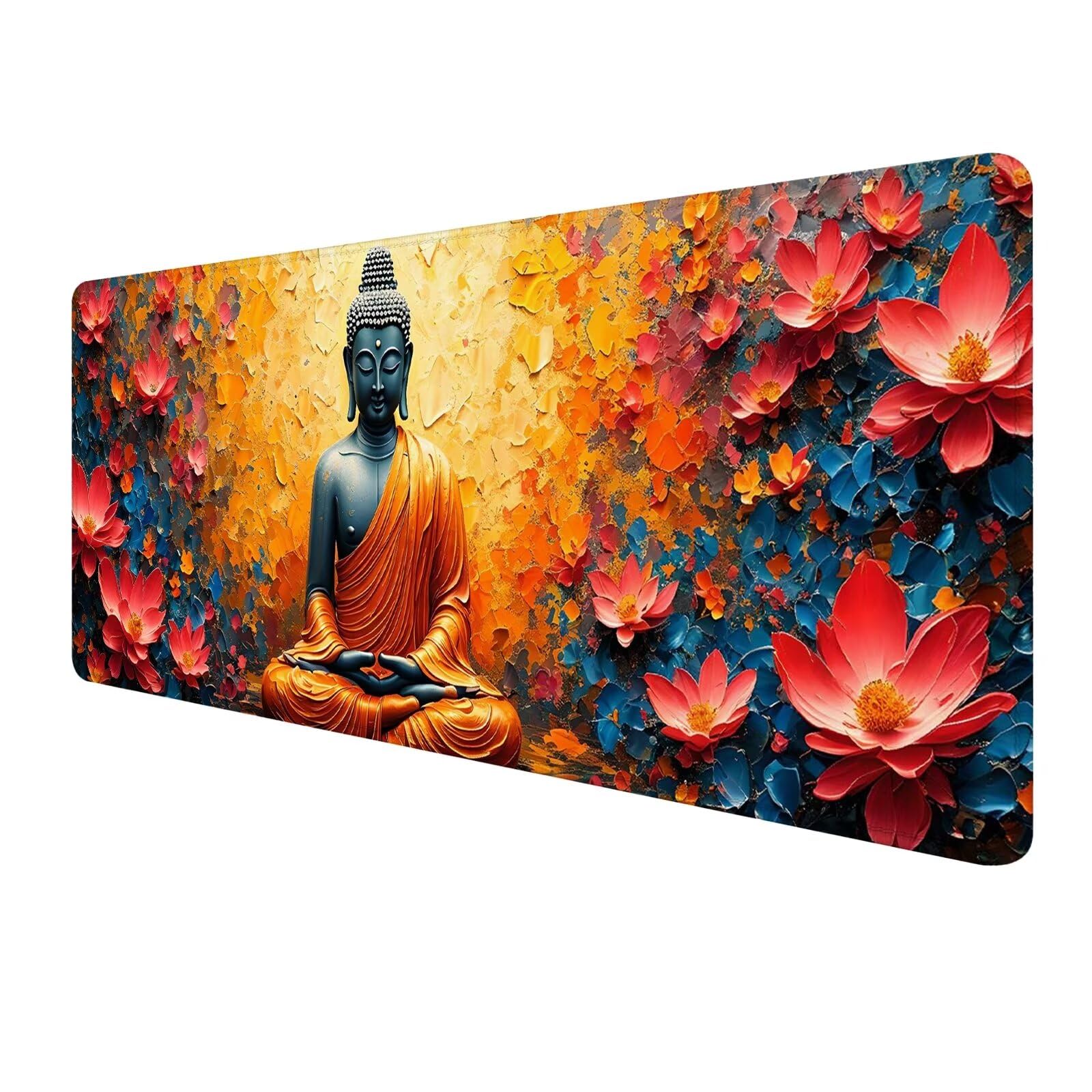 Rosso Tappetino Mouse Gaming, Tappetino Mouse XXL 1200 x 500 mm, Tappetino Mouse zen, Mouse Pad con Base Antiscivolo, Bordi Cuciti Tappetino per Mouse, Tappetino Mouse Gaming di Alta Precisione S-262
